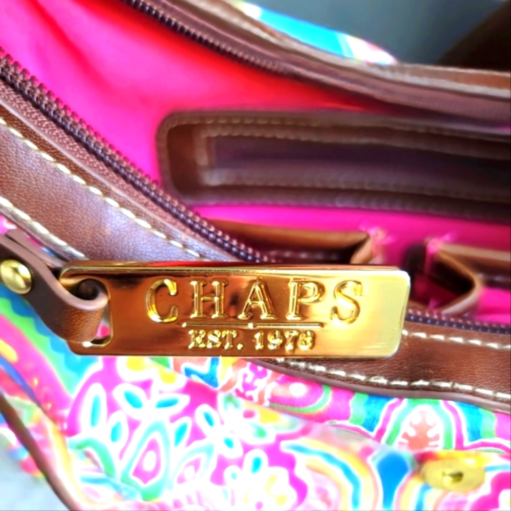 Chaps Women's Handbag Colorful Leather Accents